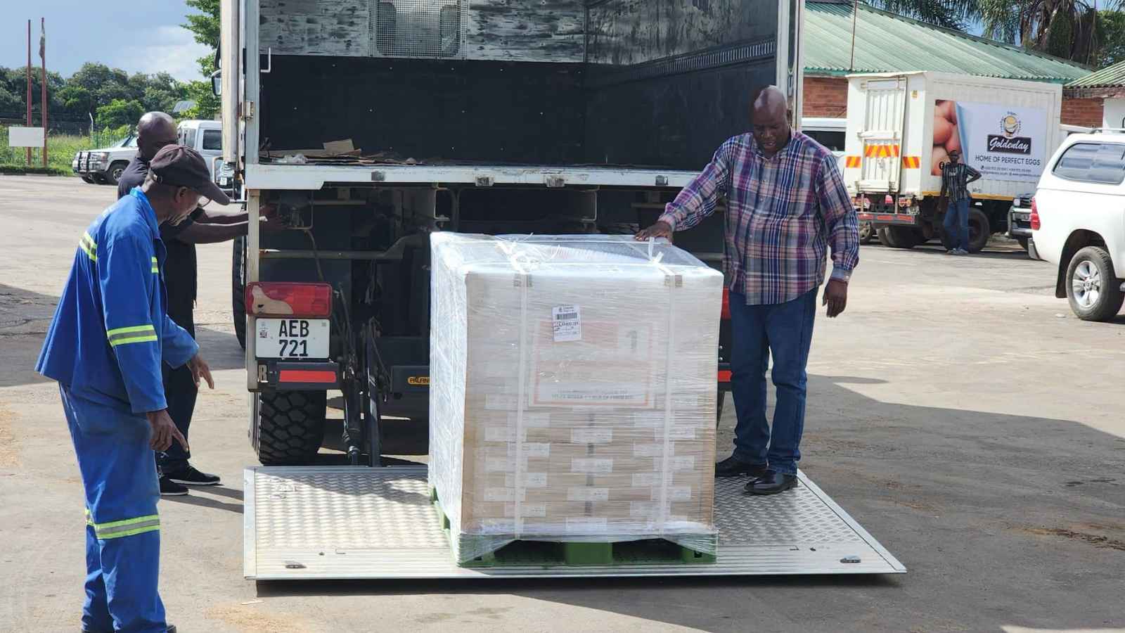 Electoral Commission of Zambia officials and election stakeholders verify ballot papers at the ECZ Silverest Warehouse in Chongwe before distribution to districts for the 2026 general elections.