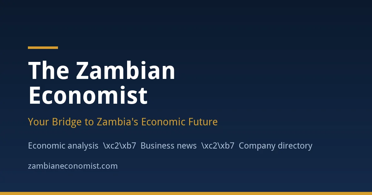 The Zambian Economist - economic analysis, business news and company directory