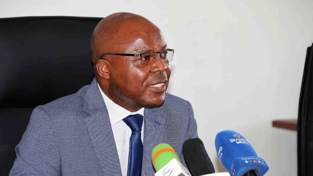 Electoral Commission of Zambia official speaking at a media briefing