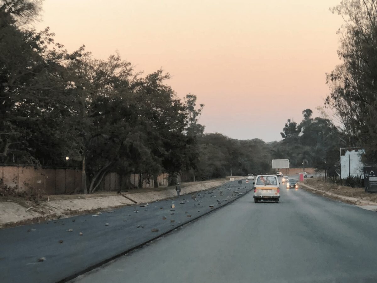 Lusaka city centre in the early morning light