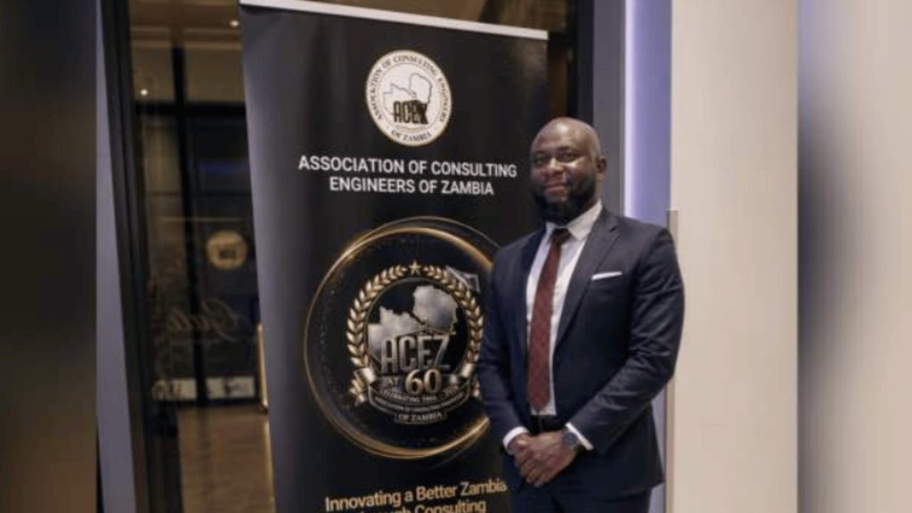 Eng. Willings Sichalwe at the Association of Consulting Engineers of Zambia (ACEZ) 60th anniversary event