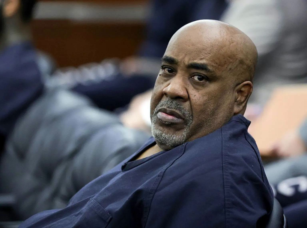Duane “Keffe D” Davis seated in a Las Vegas courtroom during proceedings over Tupac Shakur’s 1996 killing.