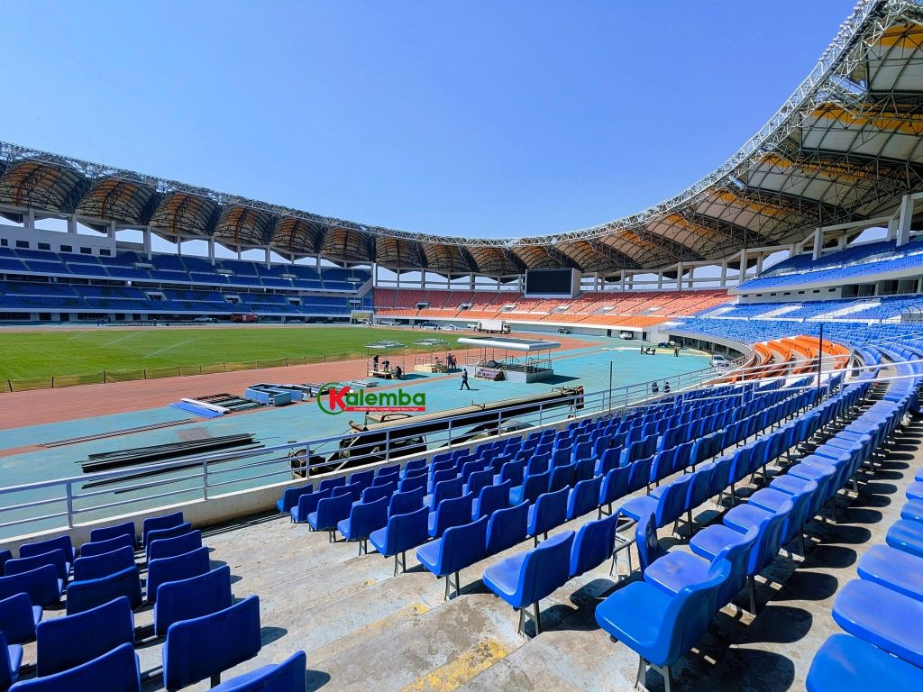 National Heroes Stadium in Lusaka during preparations for President-elect Hakainde Hichilema's inauguration