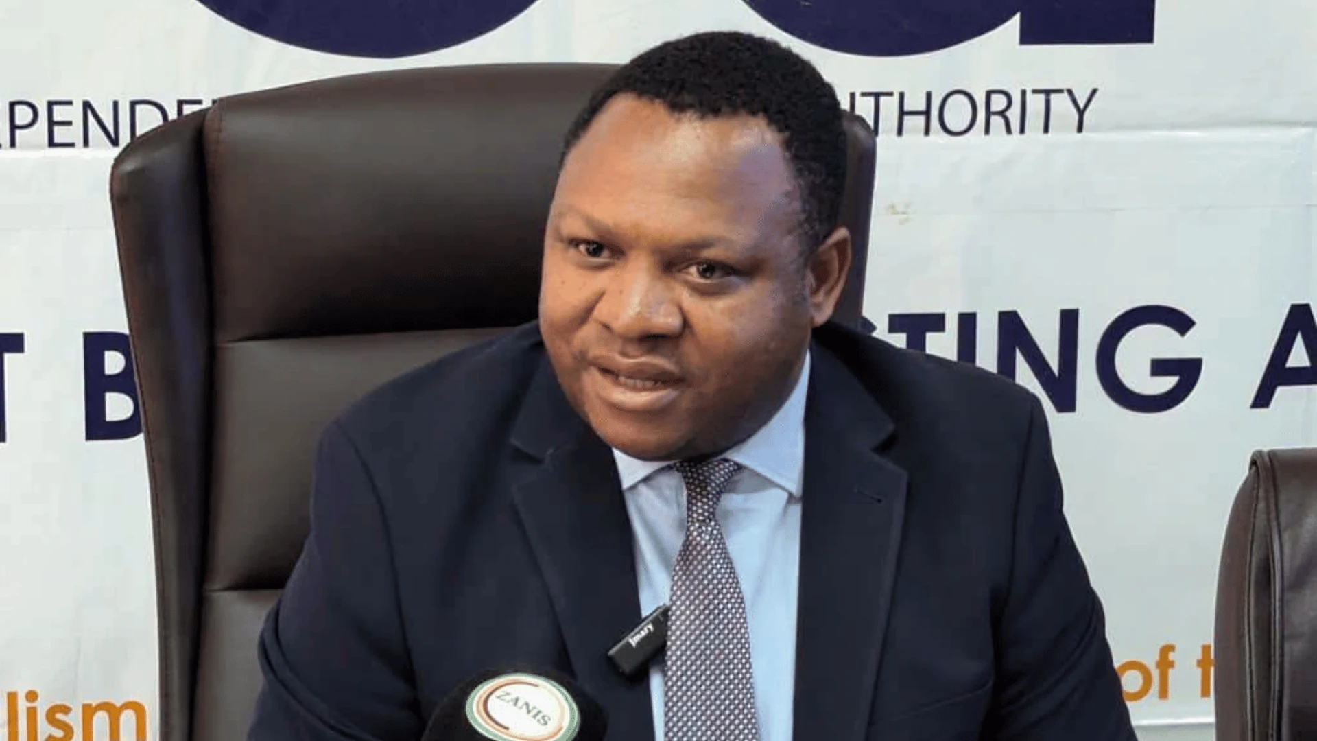 Webster Malido, IBA Director General, speaking about Zambia election results reporting