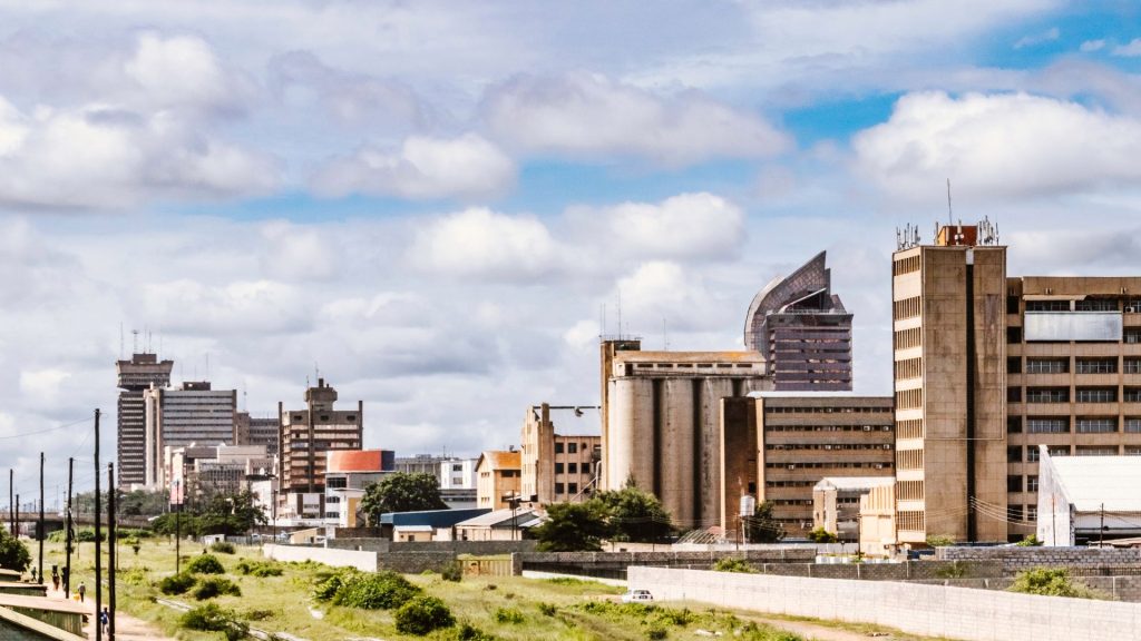 Lusaka skyline, Zambia, illustrating the country’s economic outlook.