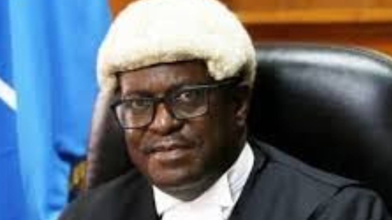 Chief Justice Mumba Malila in judicial robes and wig at the Electoral Dispute Resolution Workshop for the High Court of Zambia in Lusaka