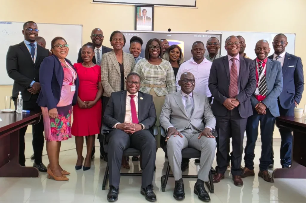 Group photograph of participants at the ZCAS salary harmonisation exercise including management, union representatives and Emoluments Unit staff