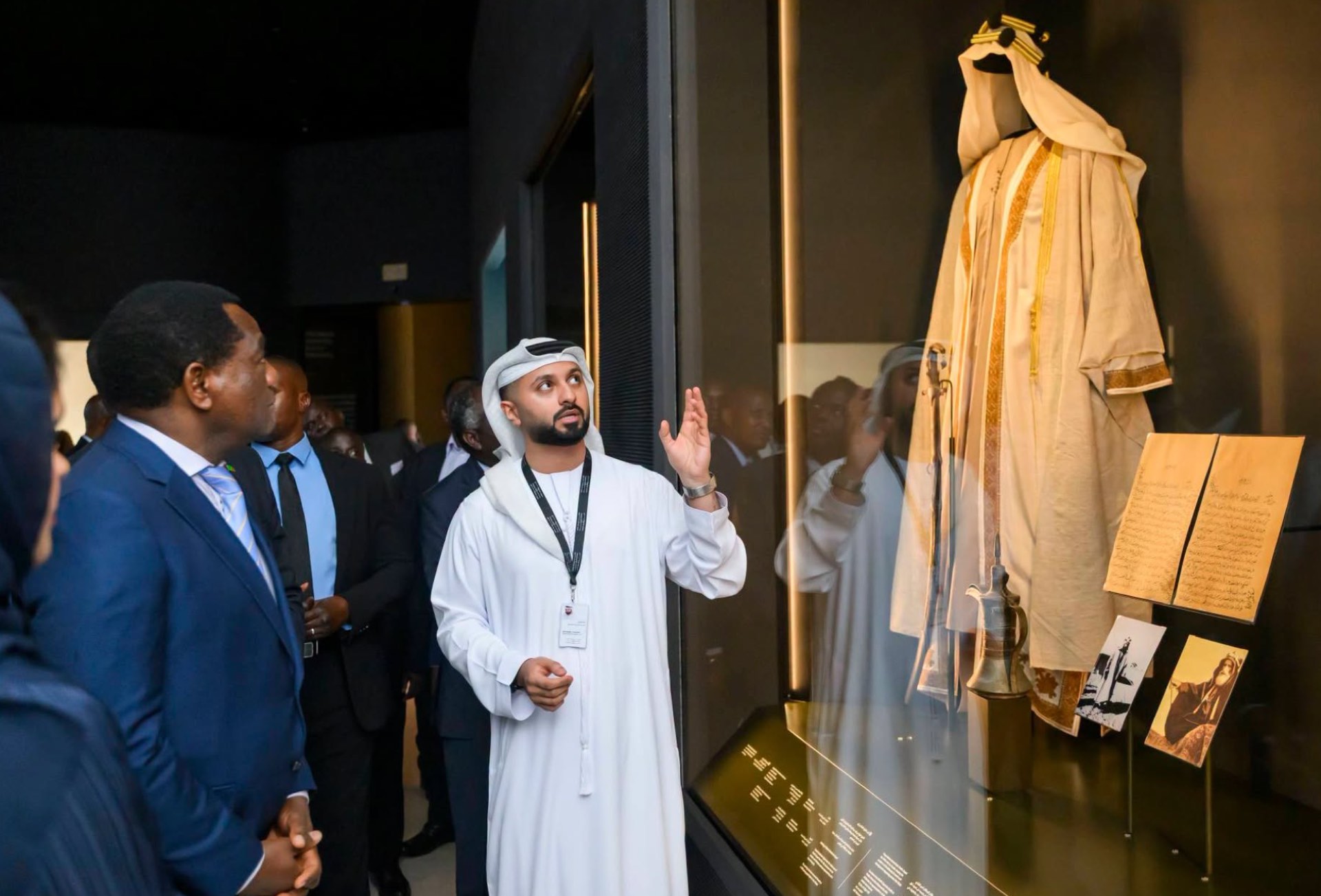 President Hakainde Hichilema touring the Zayed National Museum in Abu Dhabi