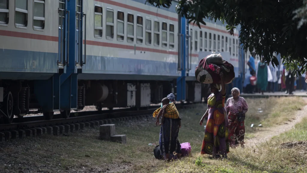 TAZARA train travelling between Lusaka and Dar es Salaam, part of the export corridor Zambia plans to expand for agricultural and mineral exports