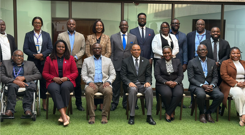EAZ President Dr Edna Kabala-Litana and Bank of Zambia Governor Dr Denny Kalyalya during a courtesy call at the Bank of Zambia
