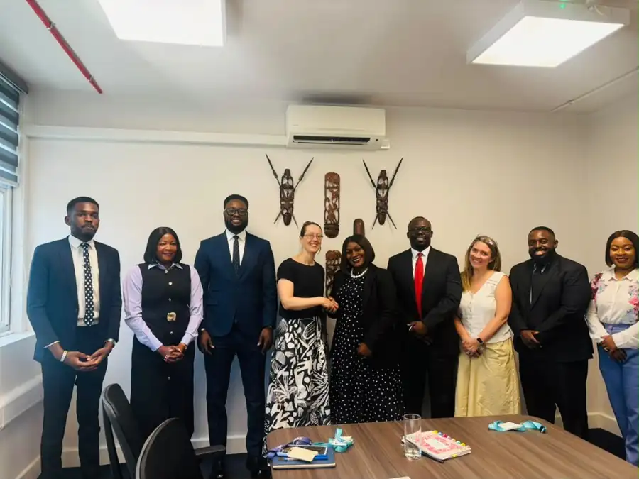 Economics Association of Zambia delegation led by President Dr Edna Kabala-Litana with British High Commission officials in Lusaka
