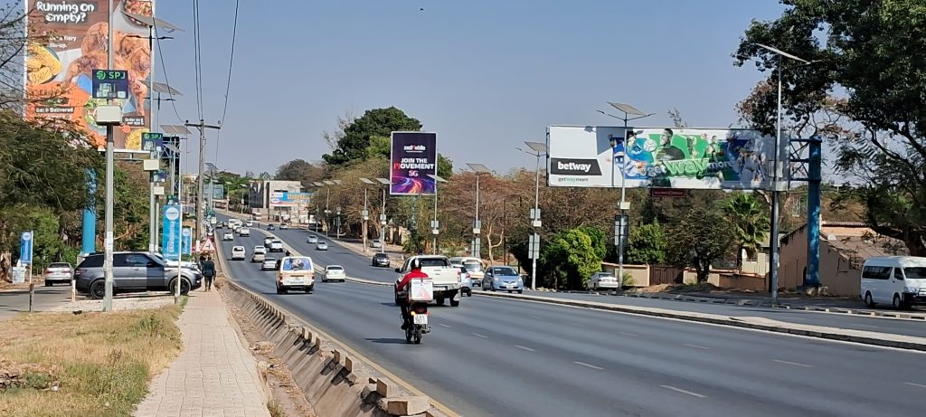 Traffic on Great East Road in Lusaka in September 2024. Archive photograph.