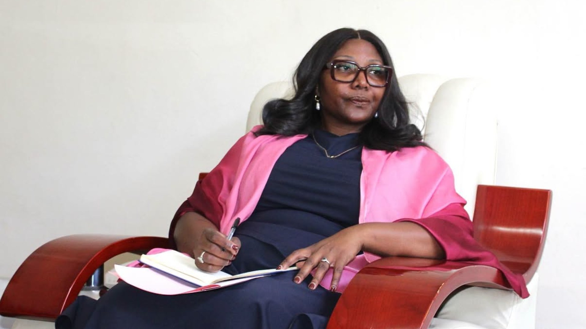 Permanent Secretary for International Relations and Cooperation Etambuyu Anamela Gundersen during the meeting with German Ambassador Soenke Siemon at Charter House in Lusaka