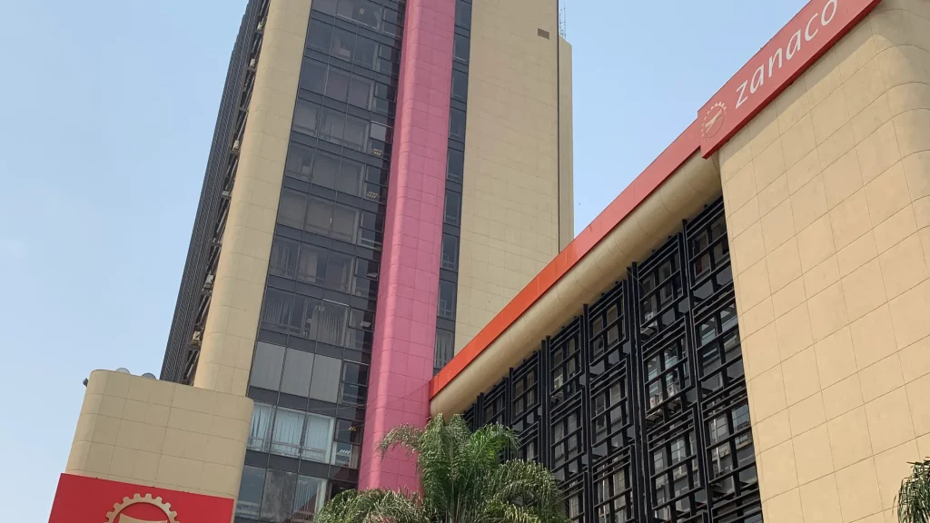 Zanaco head office on Cairo Road, Lusaka, where commercial banks quote the kwacha exchange rate