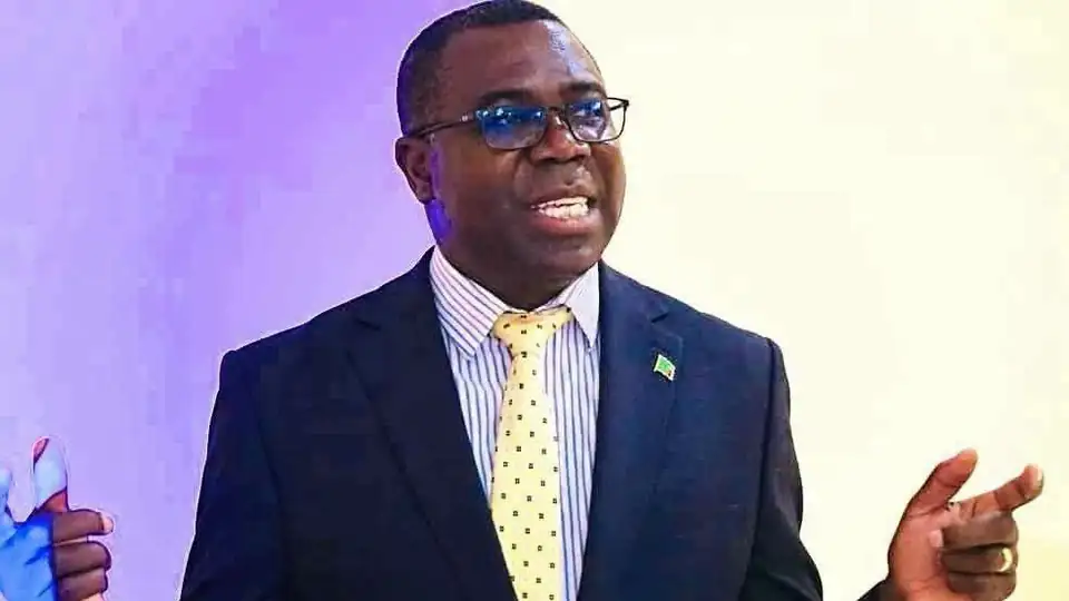 Health Minister Professor Roma Chilengi speaking at a public event in Zambia