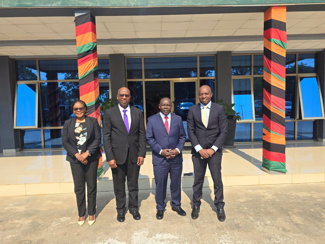 ZAFFICO and Ministry of Green Economy and Environment representatives outside a government building after their engagement.